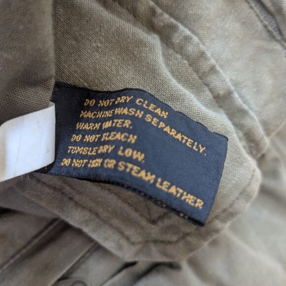 Eddie Bauer Utility Vest Cargo Heavyweight Cotton Olive Safari Photographer XL - Picture 8 of 9